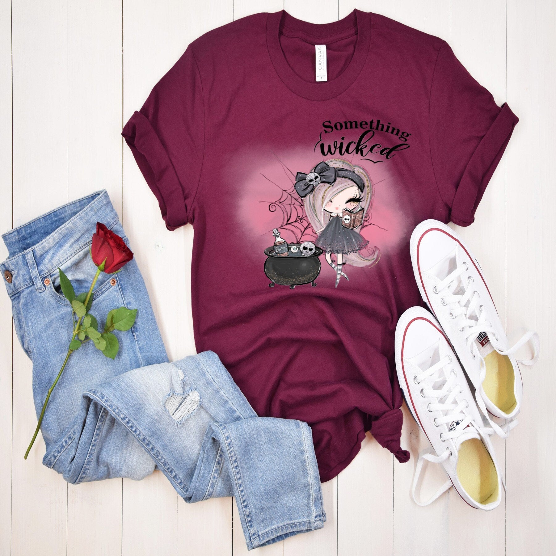 Cute Witch Halloween T-Shirt, Wicked Apparel