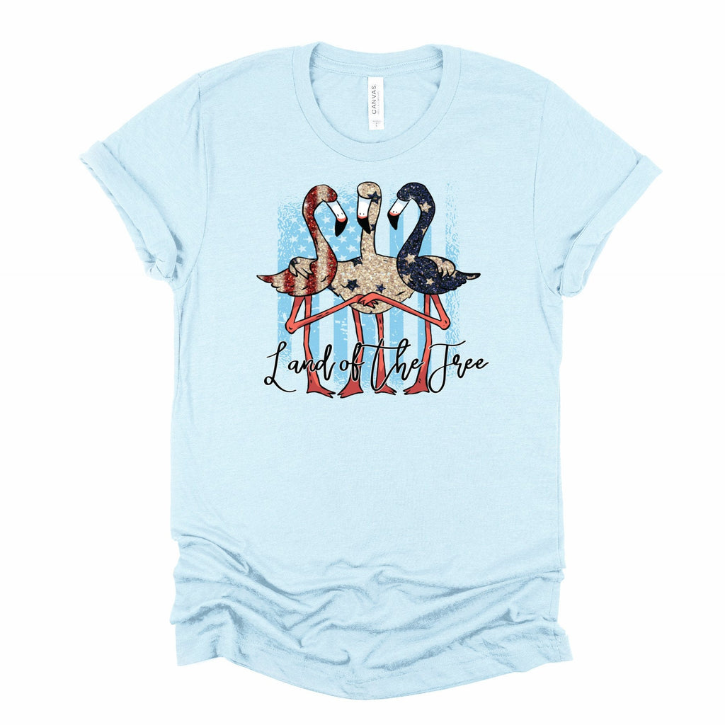 Red White Blue Flamingo 4th of July Shirt