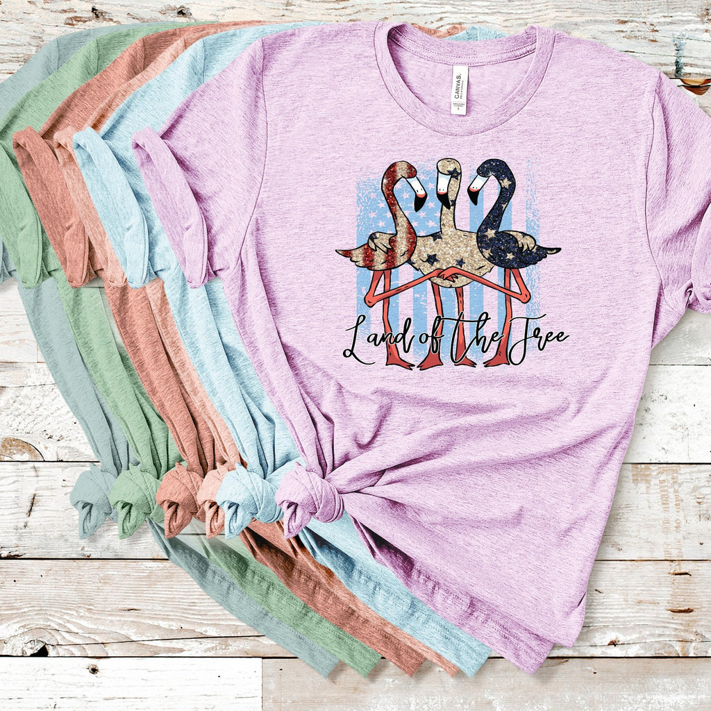 Red White Blue Flamingo 4th of July Shirt