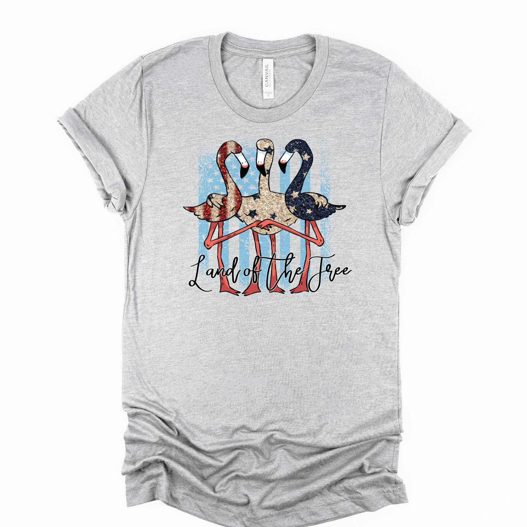 Red White Blue Flamingo 4th of July Shirt