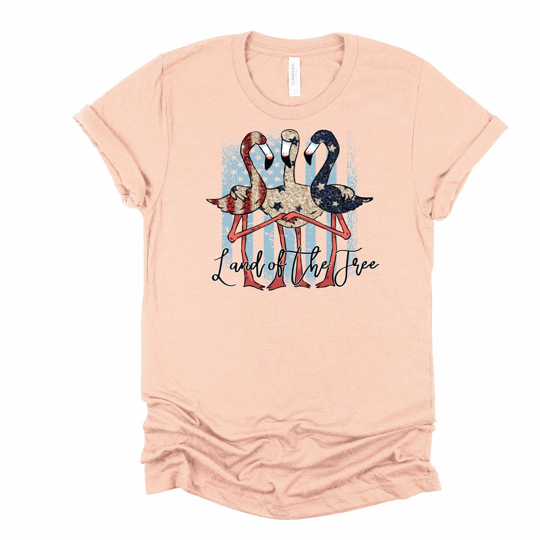 Red White Blue Flamingo 4th of July Shirt