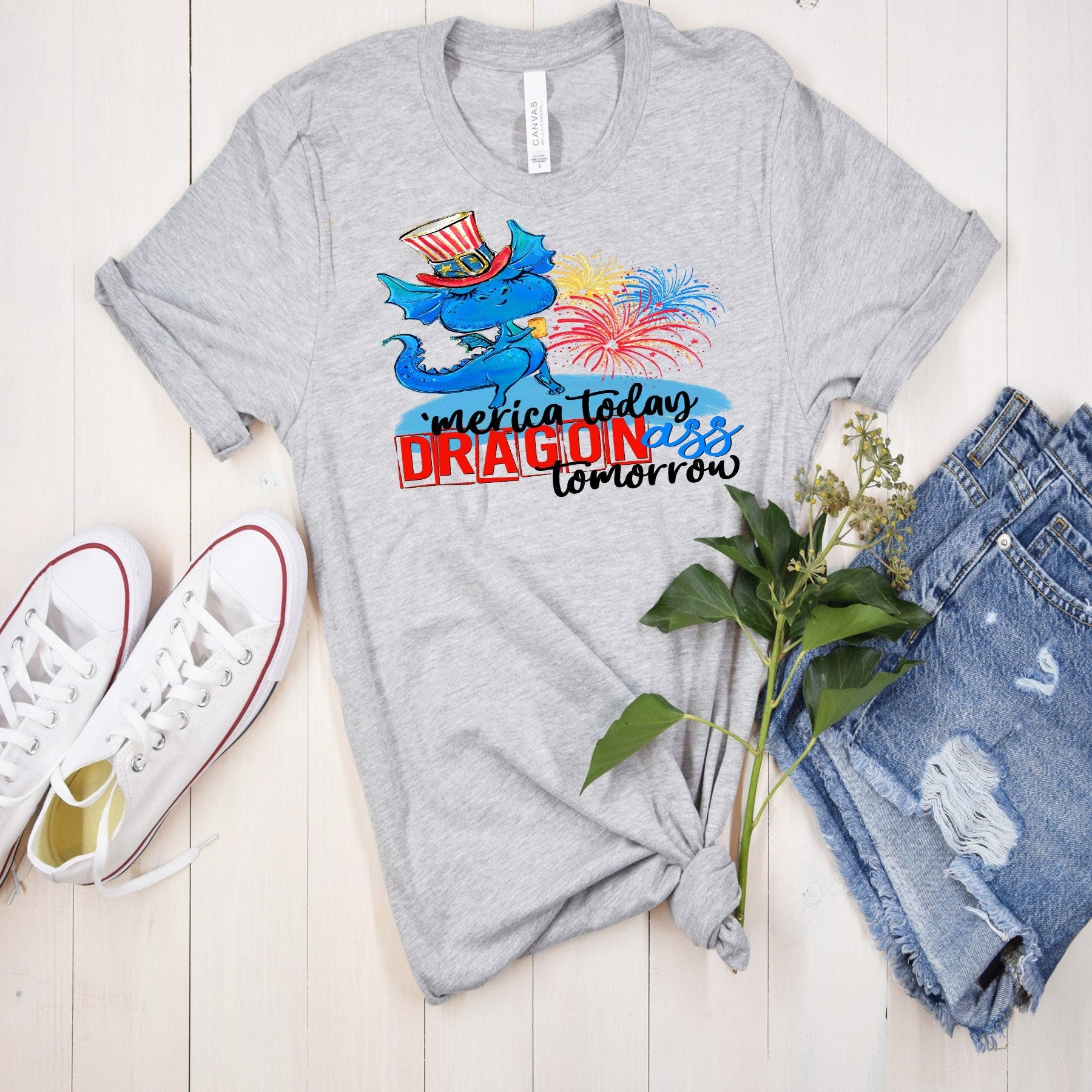 Merica Dragon 4th of July Shirt