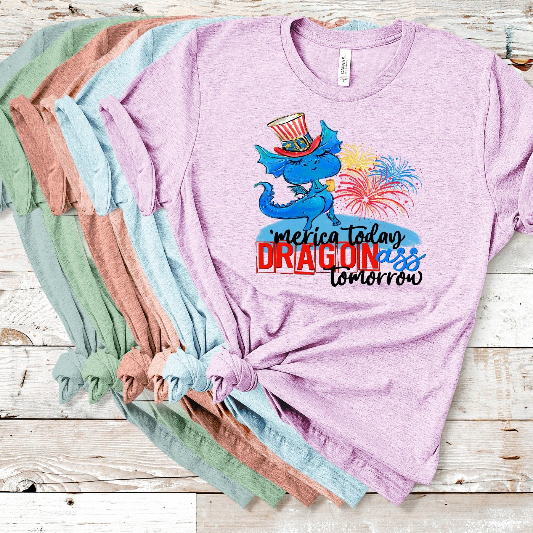 Merica Dragon 4th of July Shirt