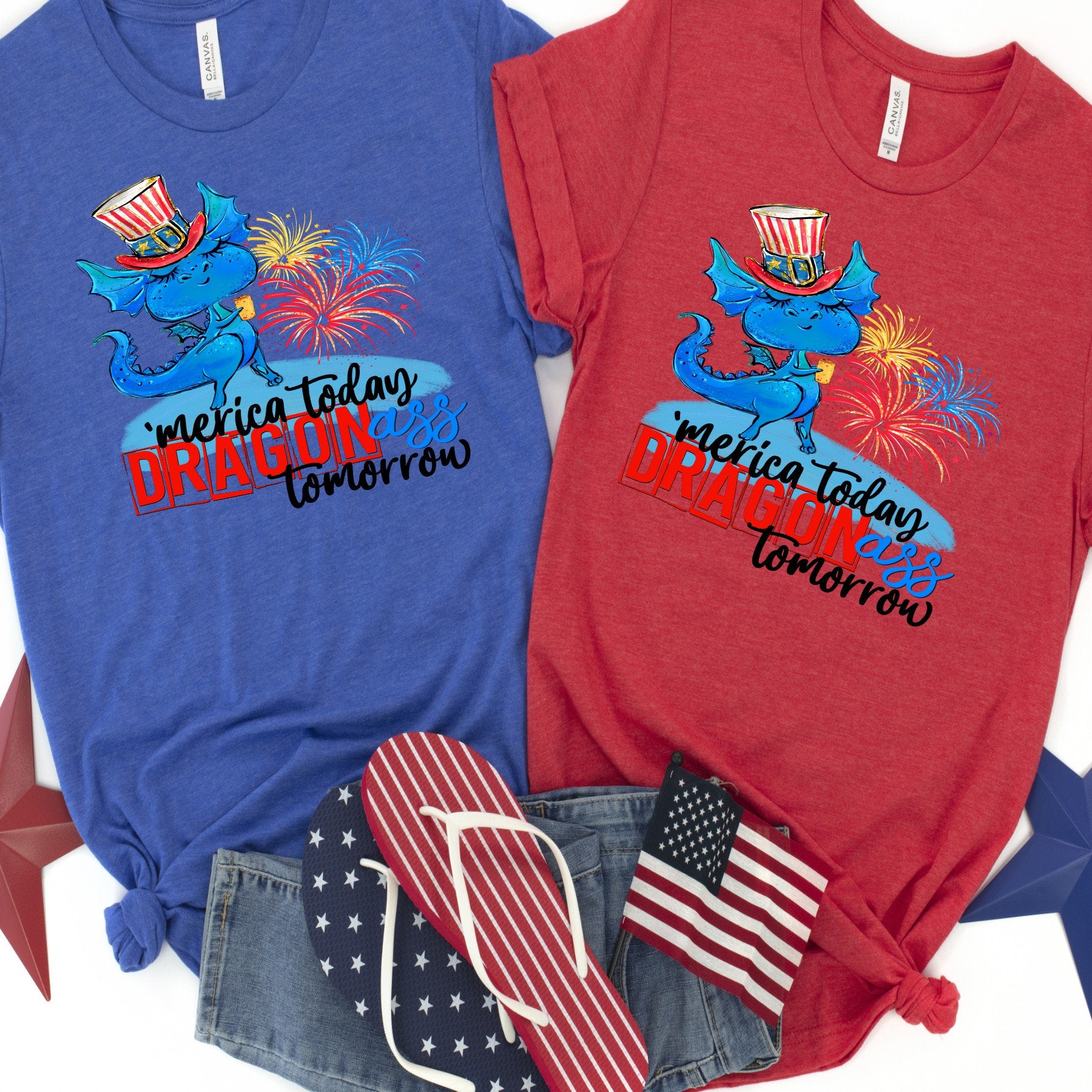 Merica Dragon 4th of July Shirt
