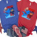 Dragon 4th of July T-Shirt: Patriotic Red White Blue Design
