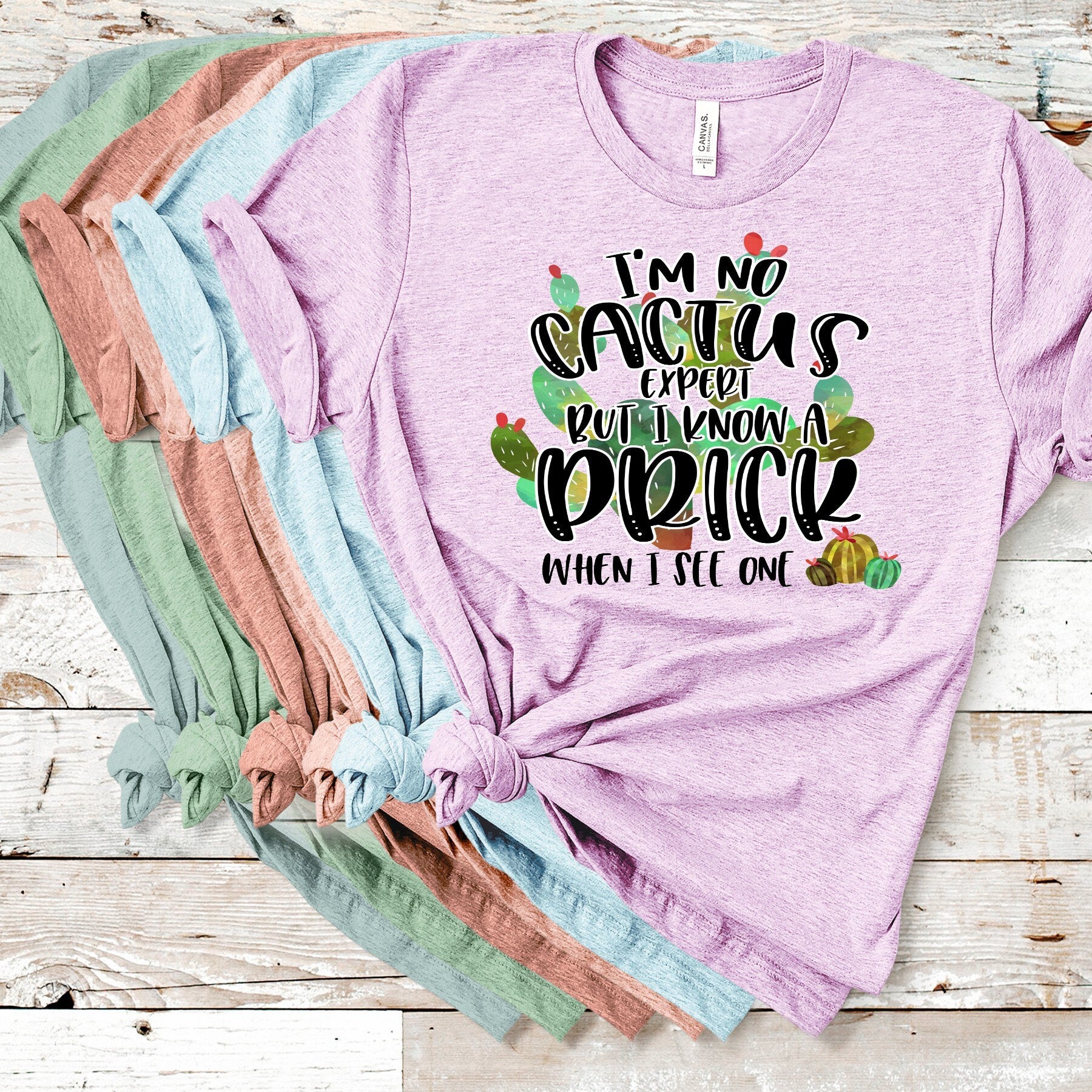 Funny Cactus Shirt: 'I Know A Prick' Graphic Tee