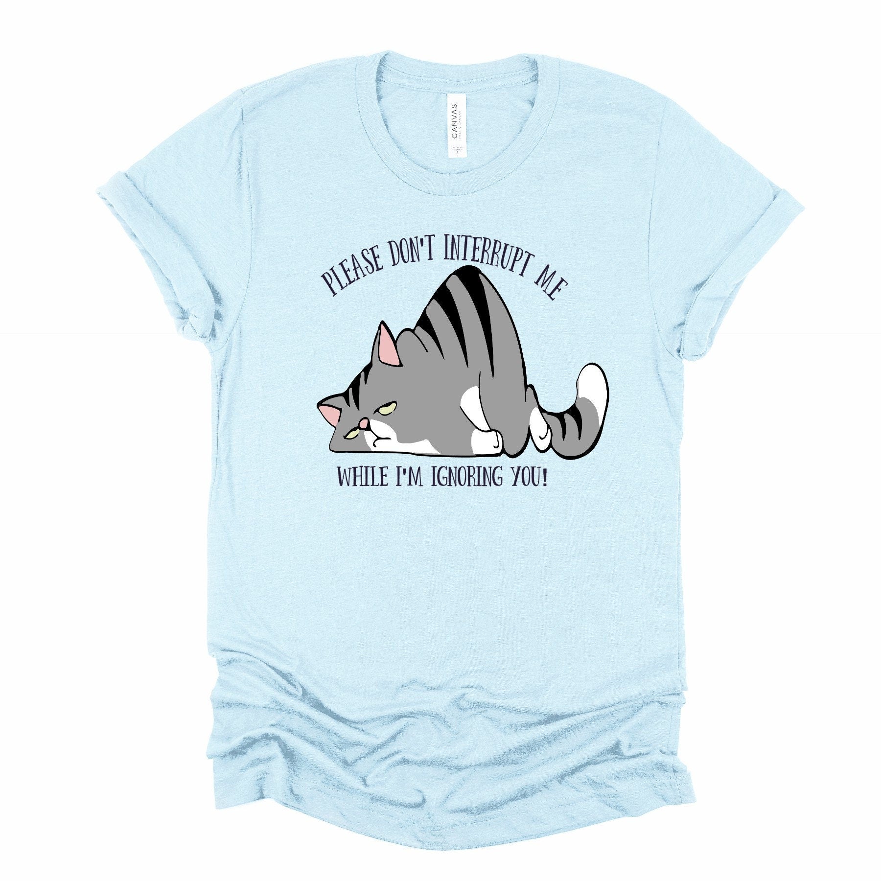 Funny Cat T-Shirt: Sarcastic Lazy Cat Design