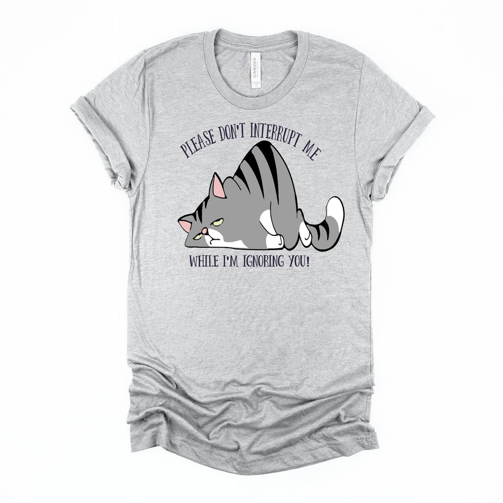 Funny Cat T-Shirt: Sarcastic Lazy Cat Design