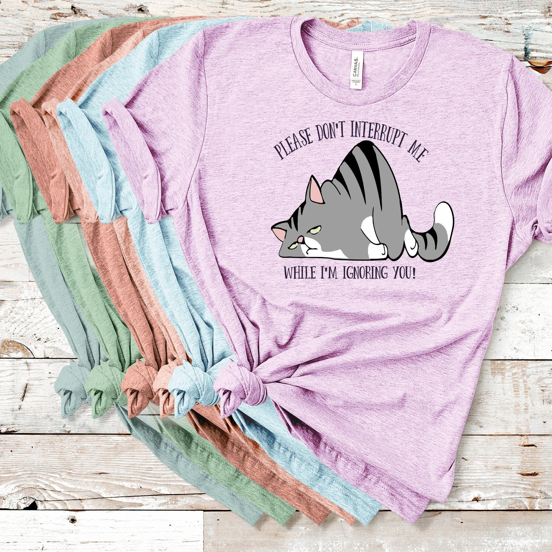 Funny Cat T-Shirt: Sarcastic Lazy Cat Design