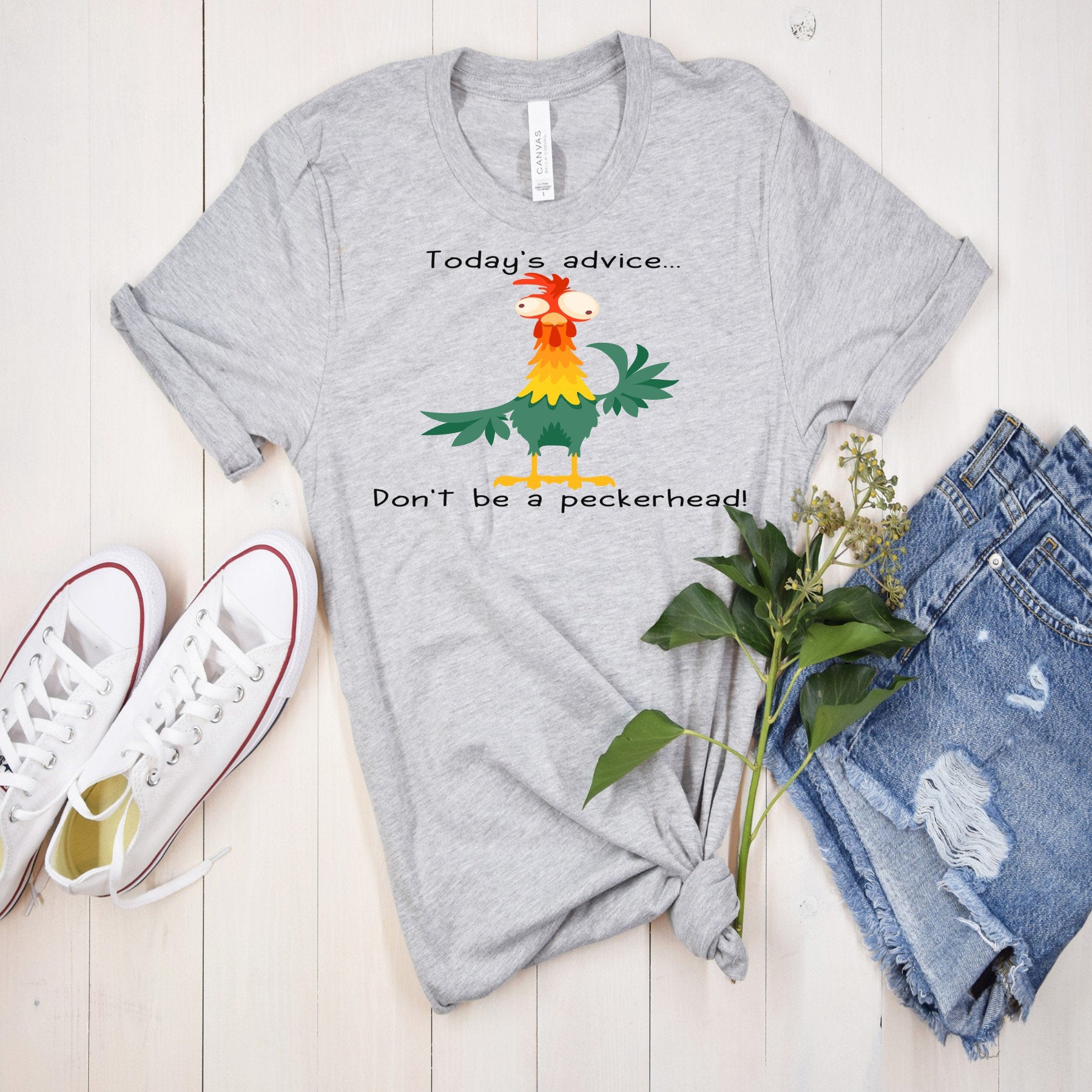Funny Chicken T-Shirt: Don't Be A Peckerhead - Rooster Tee