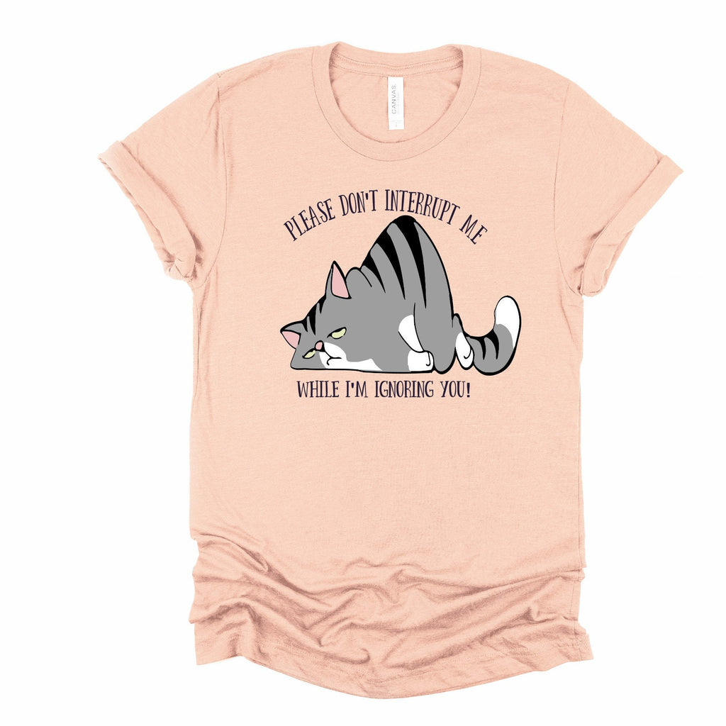 Funny Cat T-Shirt: Sarcastic Lazy Cat Design