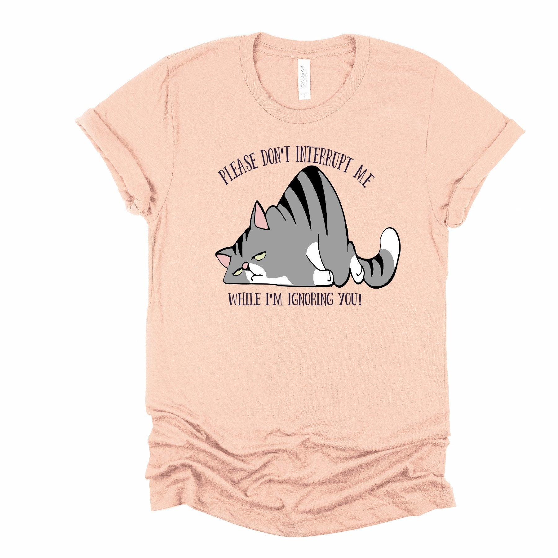 Funny Cat T-Shirt: Sarcastic Lazy Cat Design