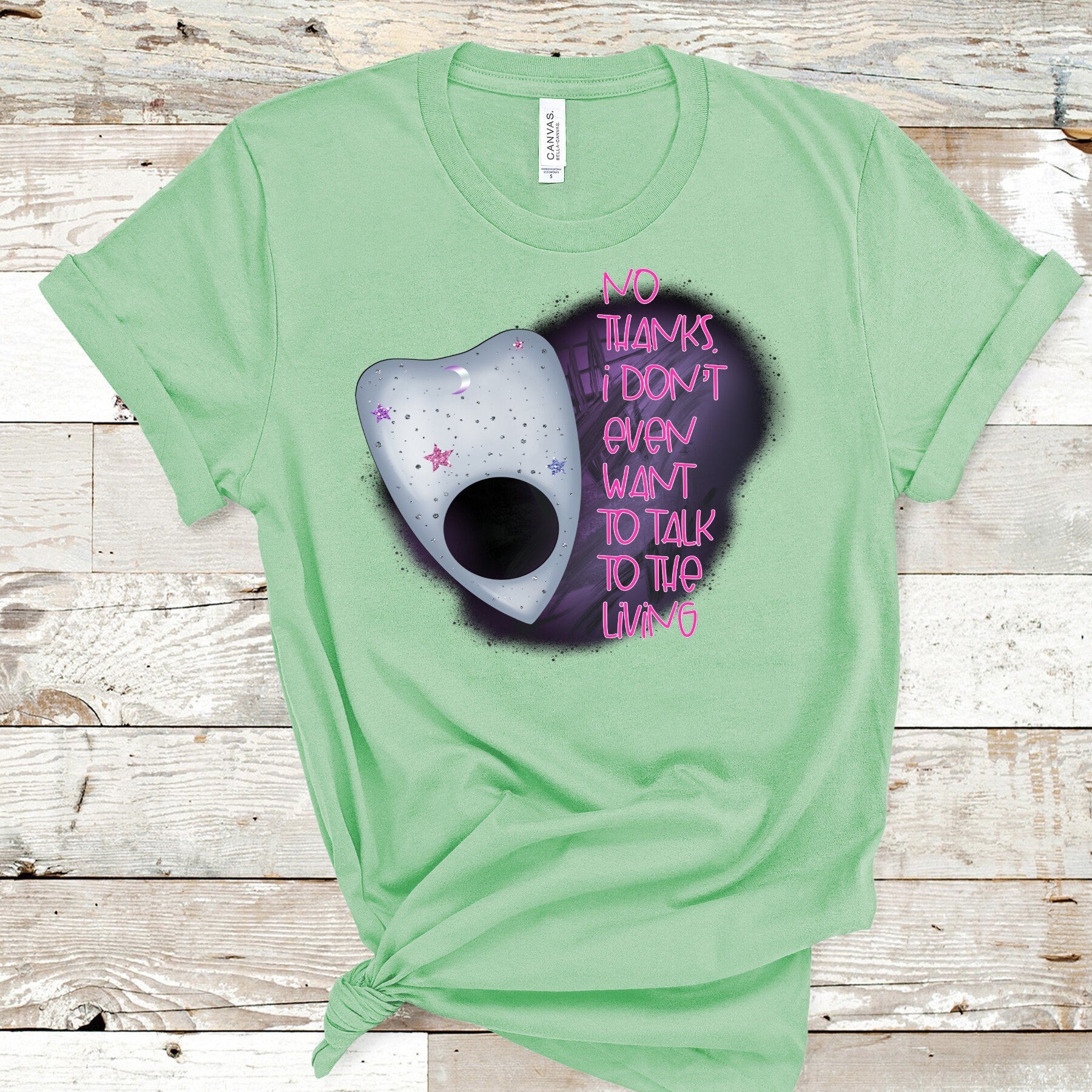 Funny Ouija Planchette Shirt: Sassy Witch Graphic Tee