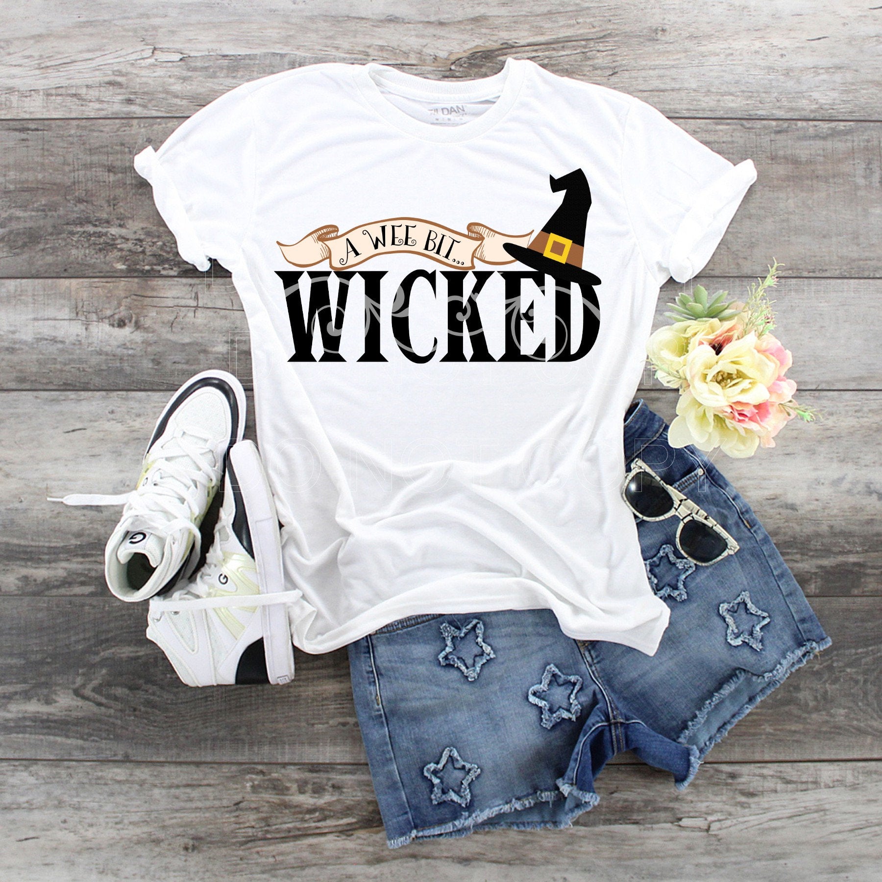 A Wee Bit Wicked Witch Graphic: Sassy Halloween Sublimation (Digital Download)