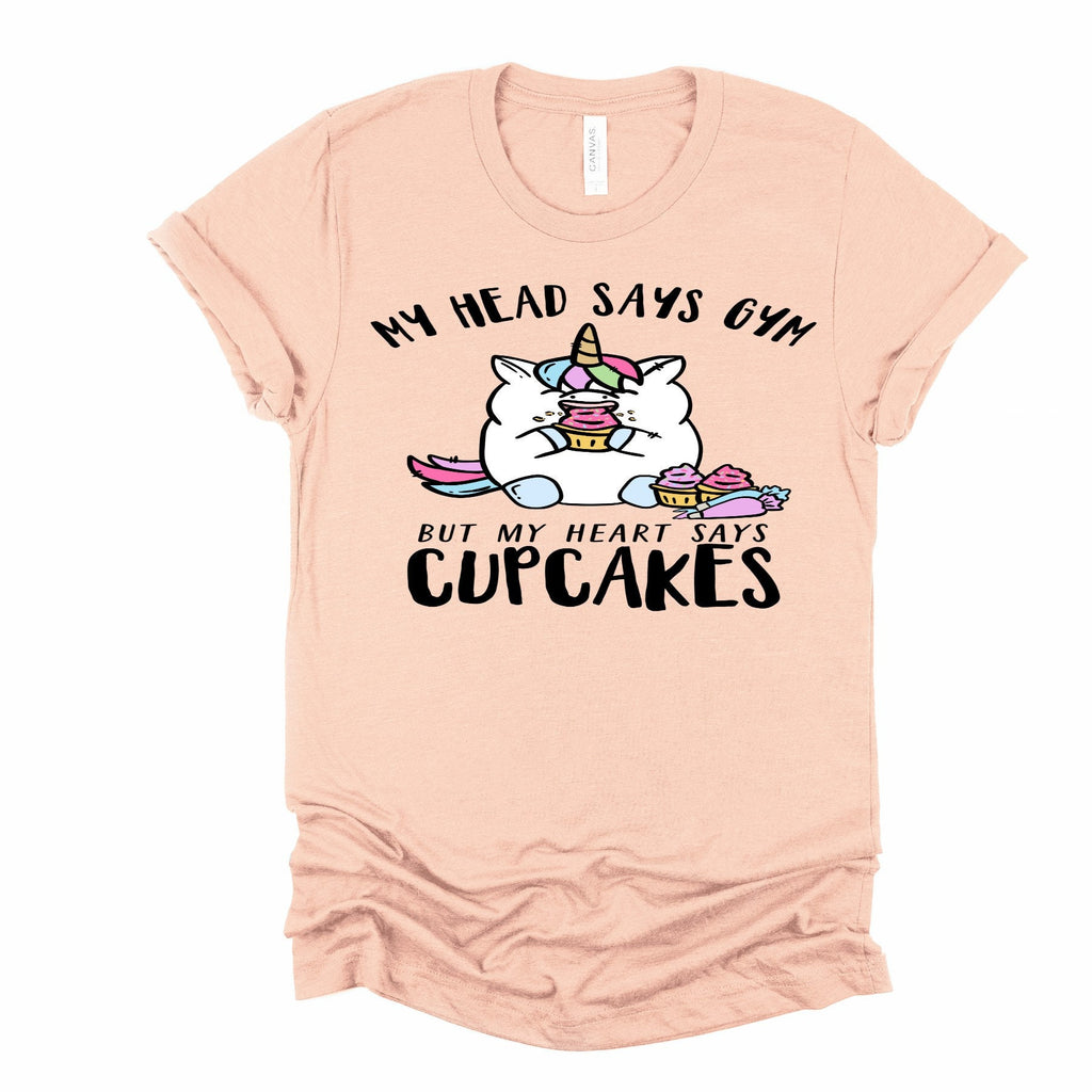 Cupcake Unicorn T-Shirt: Funny Chubby Gym Design