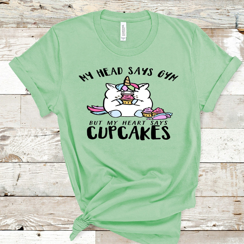 Cupcake Unicorn T-Shirt: Funny Chubby Gym Design