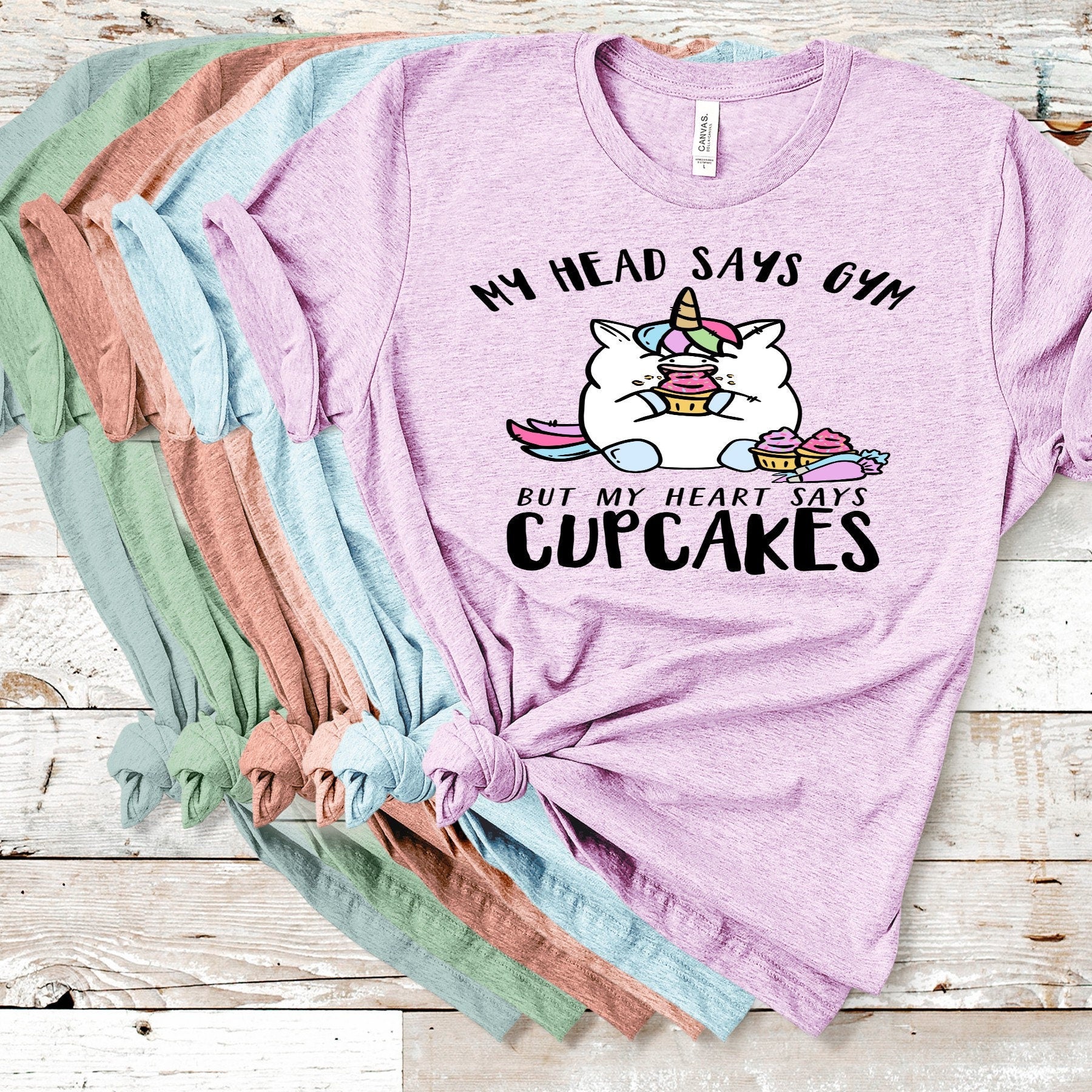 Cupcake Unicorn T-Shirt: Funny Chubby Gym Design
