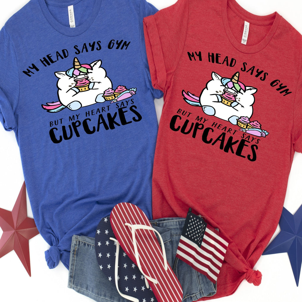 Cupcake Unicorn T-Shirt: Funny Chubby Gym Design