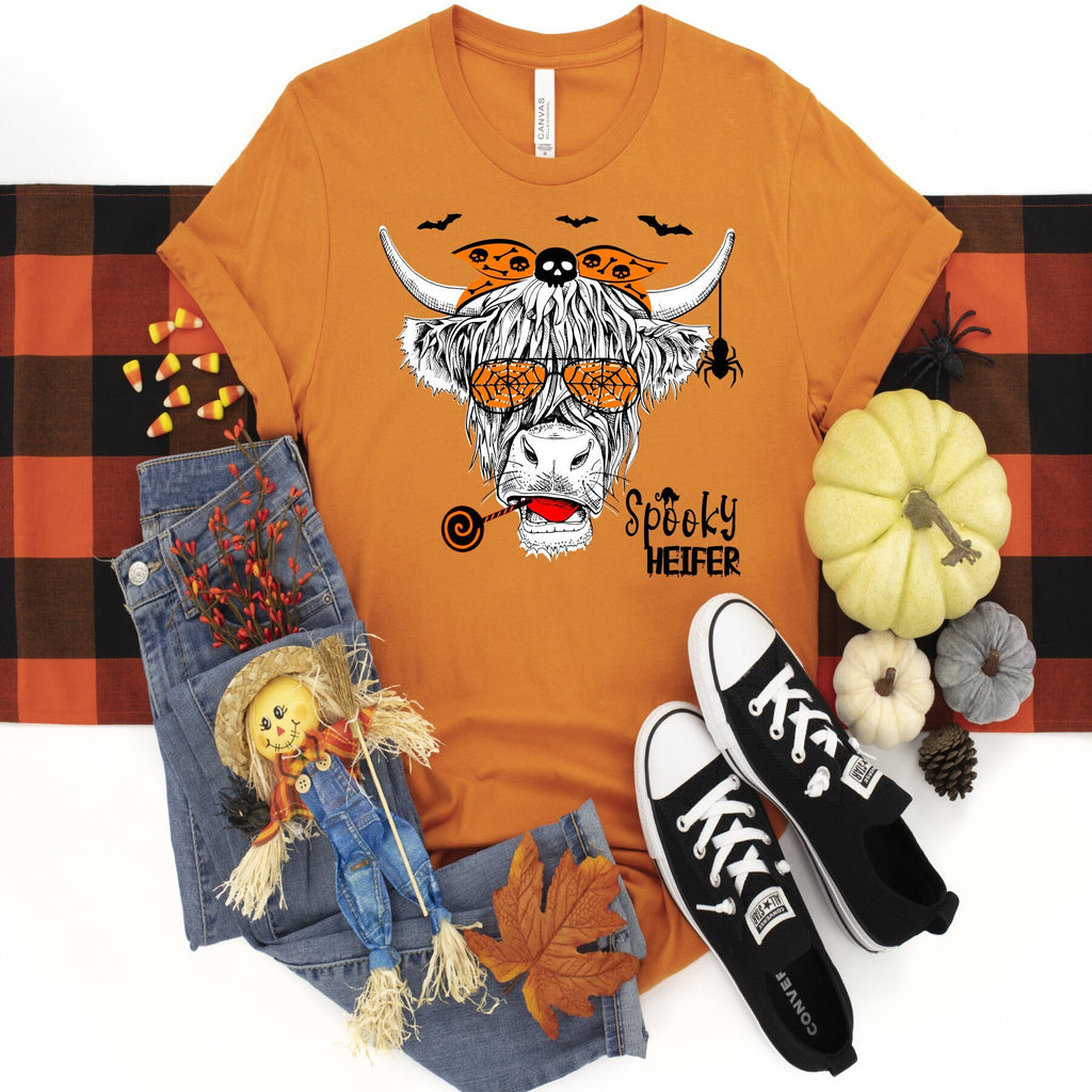 Halloween Highland Cow Shirt: Spooky Heifer Costume