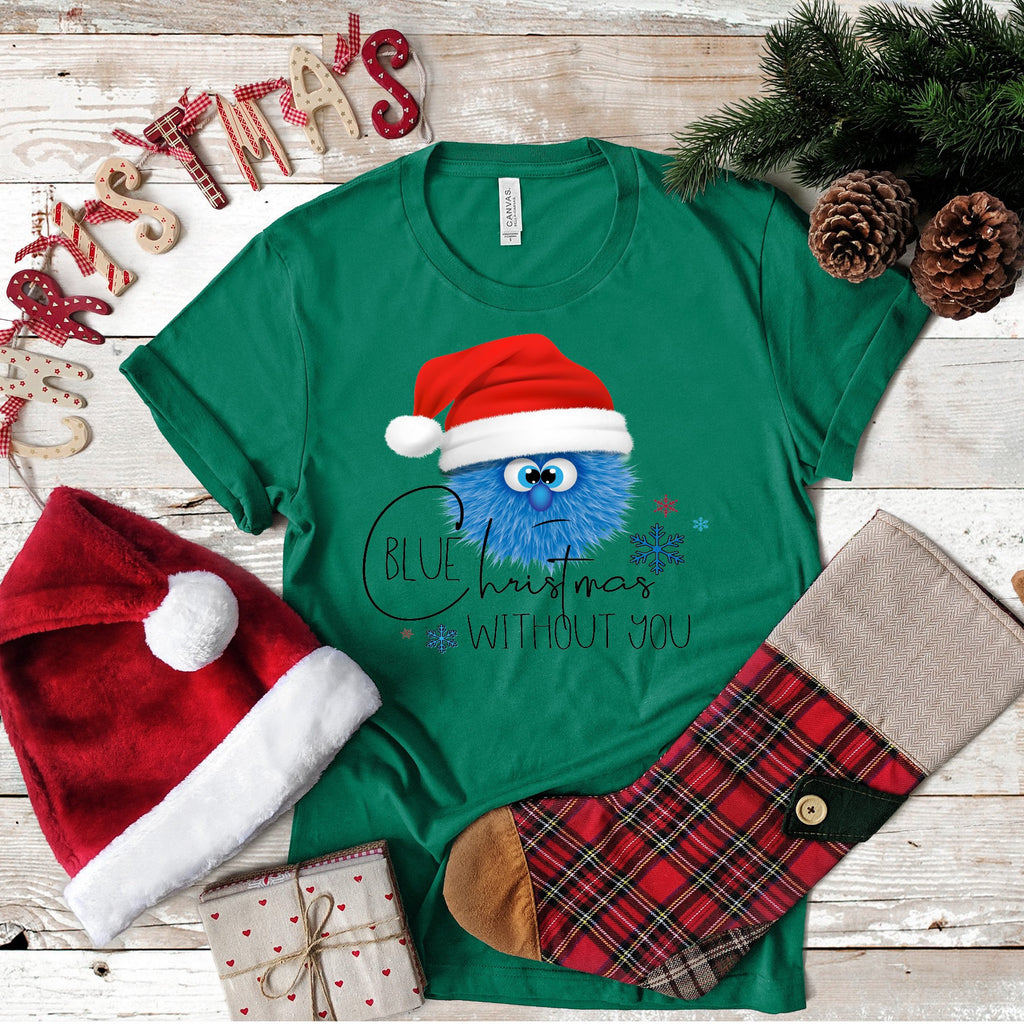 Blue Christmas Dust Bunny T-Shirt: Funny Holiday Tee