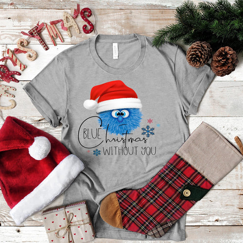 Blue Christmas Dust Bunny T-Shirt: Funny Holiday Tee