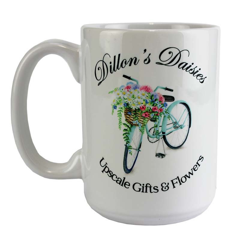 Custom 15 oz Ceramic Mug: Personalized Photo or Text Gift