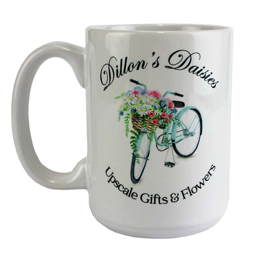 Custom 15 oz Ceramic Mug: Personalized Photo or Text Gift