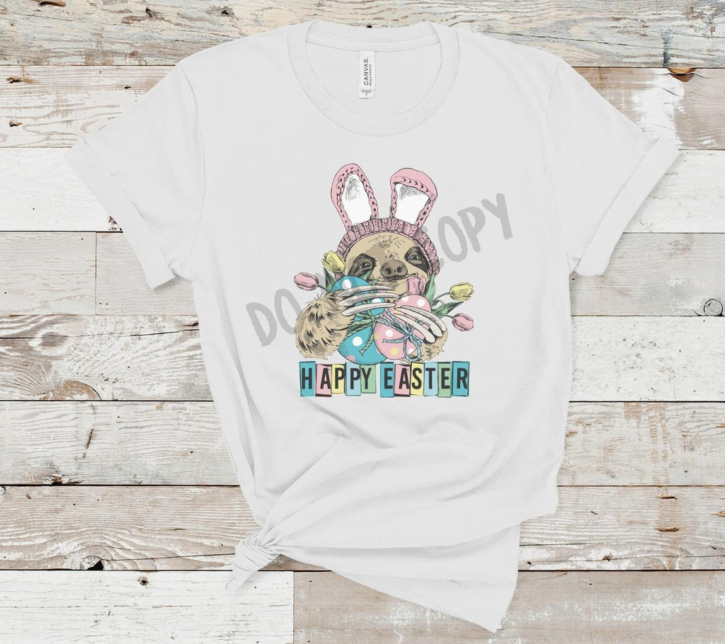 Easter Sloth Bunny Ears Tee, Cute Sloth Lover Gift