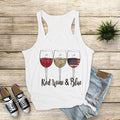 Patriotic Wine Glasses Bella Canvas Tank: Personalized 4th of July Tumbler Set