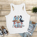 4th of July Flamingo Tank: Red White Blue Patriotic Bella Canvas