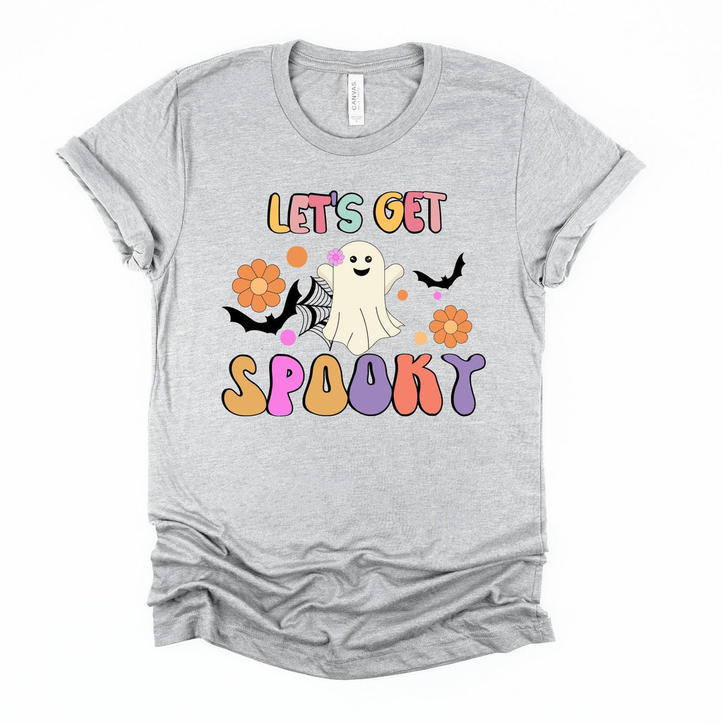 Retro Hippie Ghost Halloween T-Shirt: Spooky Flower Power