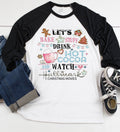 Hot Cocoa Christmas Movies Raglan Shirt: Festive Holiday Tee