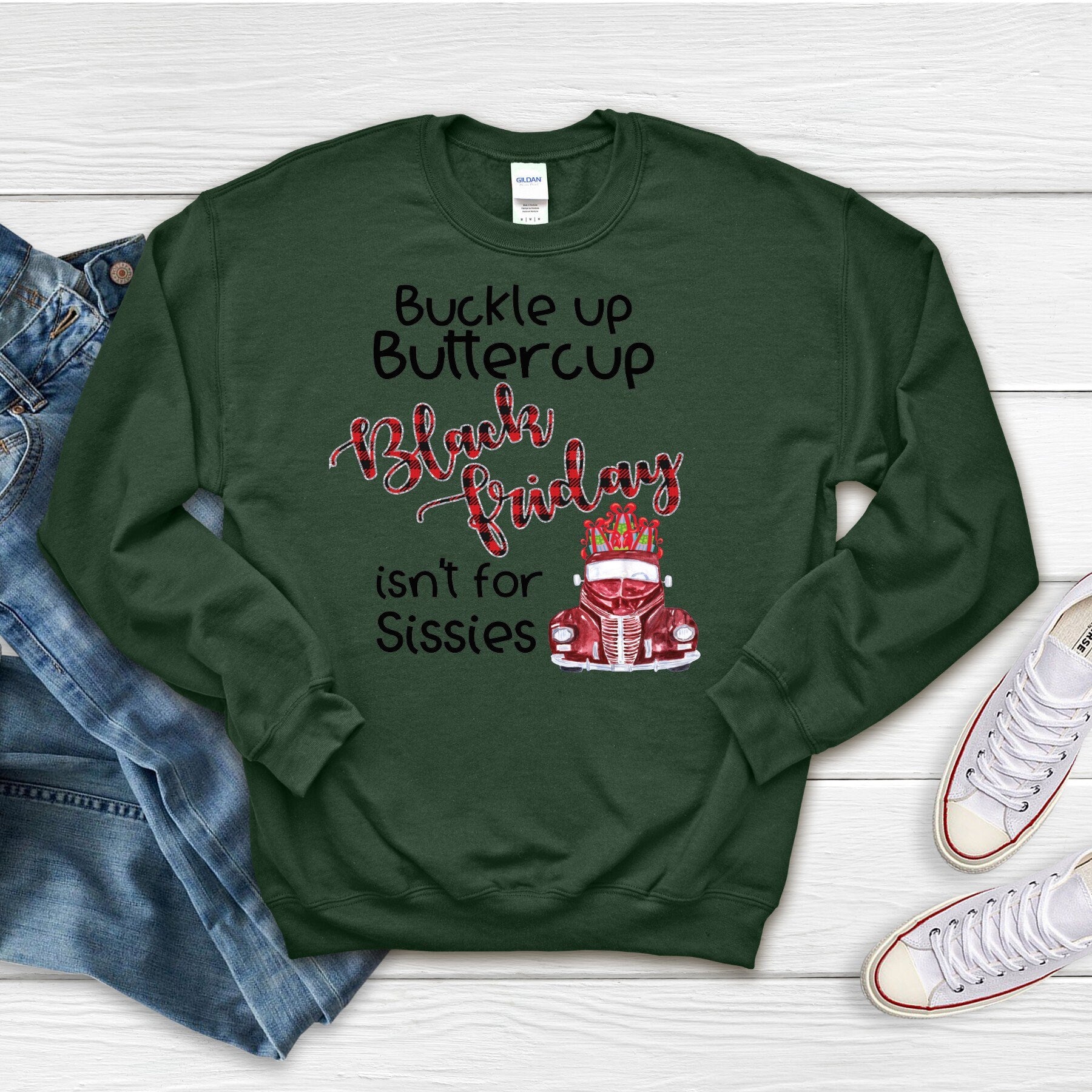 Buckle Up Buttercup Black Friday Shirt, Shopping Fun