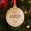 Personalized Zip Code Christmas Ornament: Handmade Wood Yule Decor