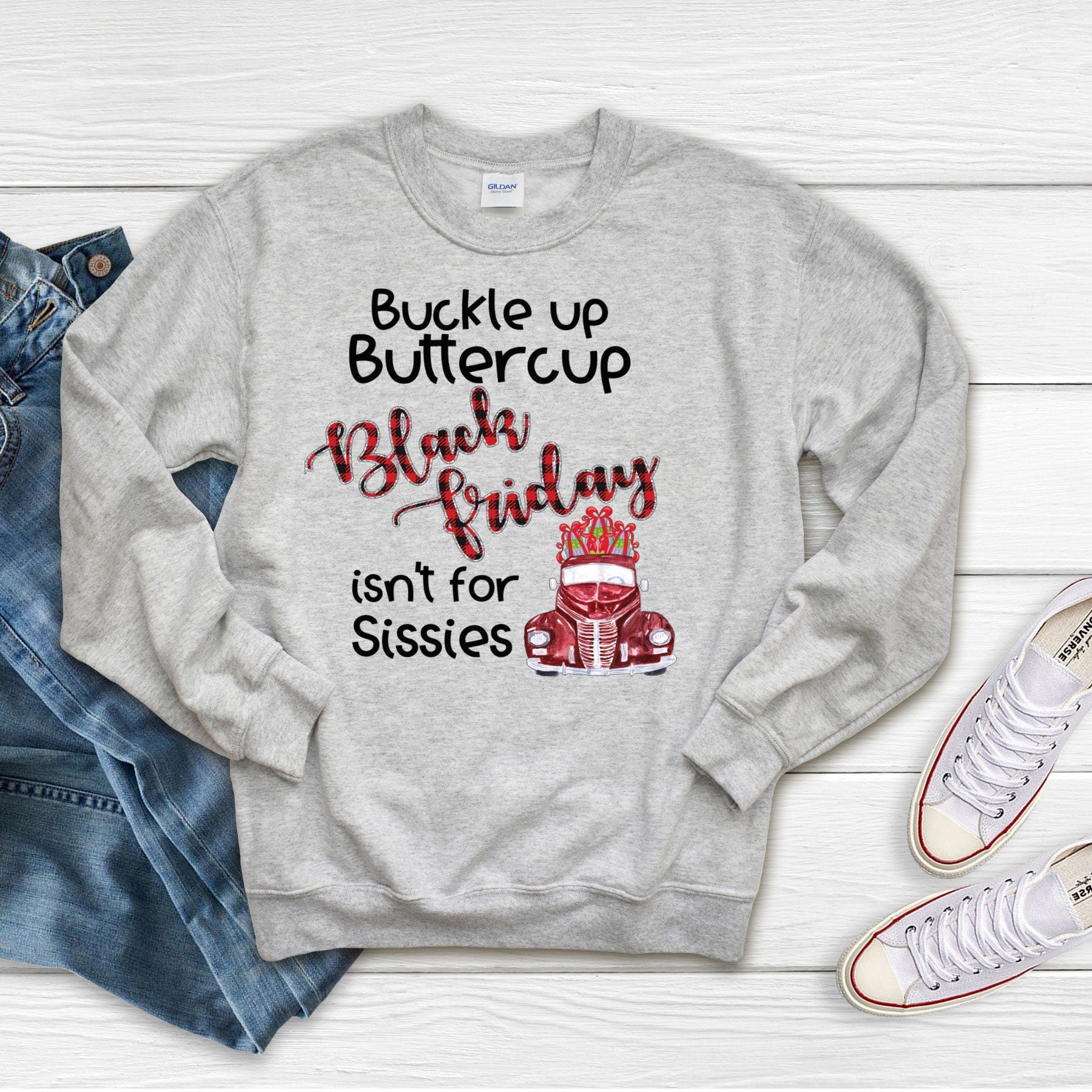 Buckle Up Buttercup Black Friday Shirt, Shopping Fun