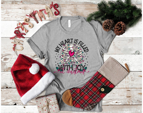 Creepy Christmas T-Shirt: Skeleton Rib Cage, Witchy Yule Design