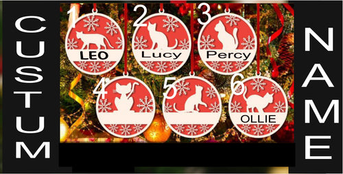 Custom Cat Christmas Ornament: Personalized Yule Tree Decoration