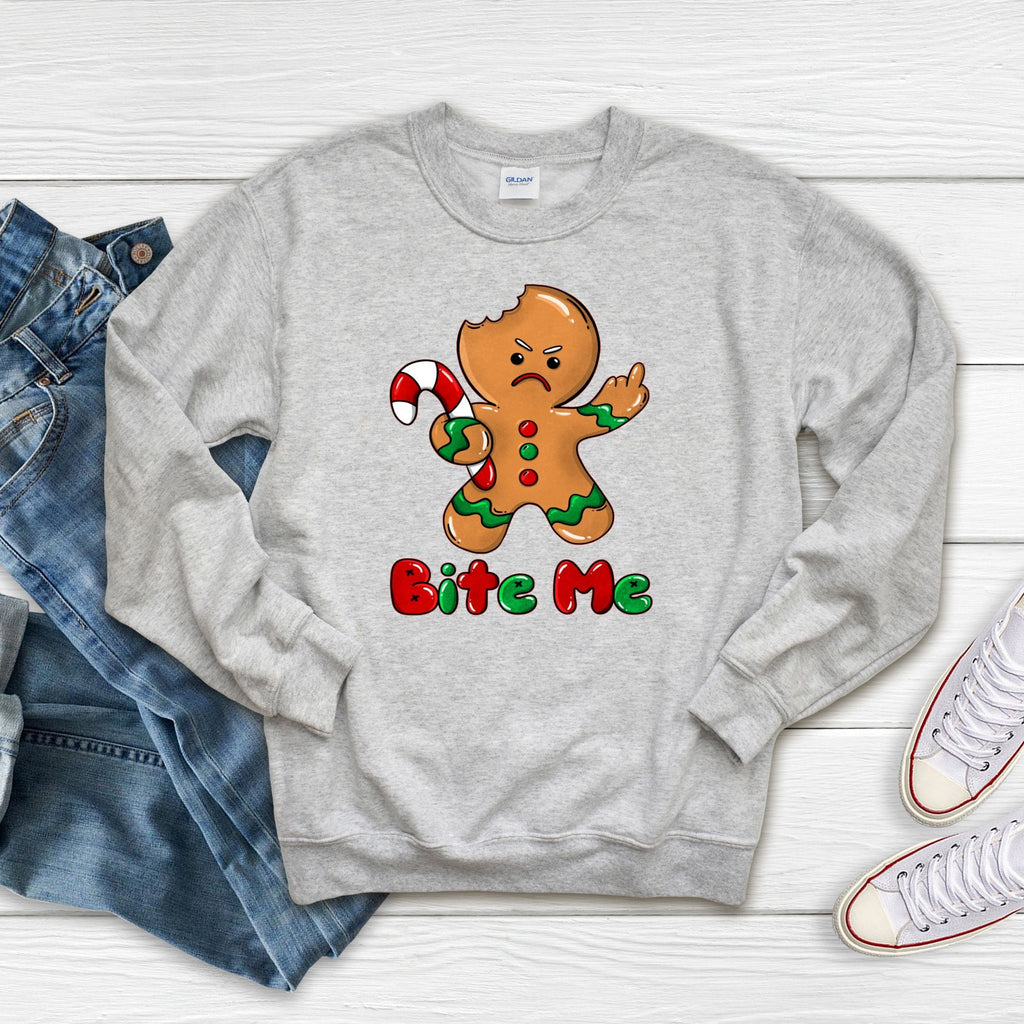 Bite Me Gingerbread Man Christmas Shirt