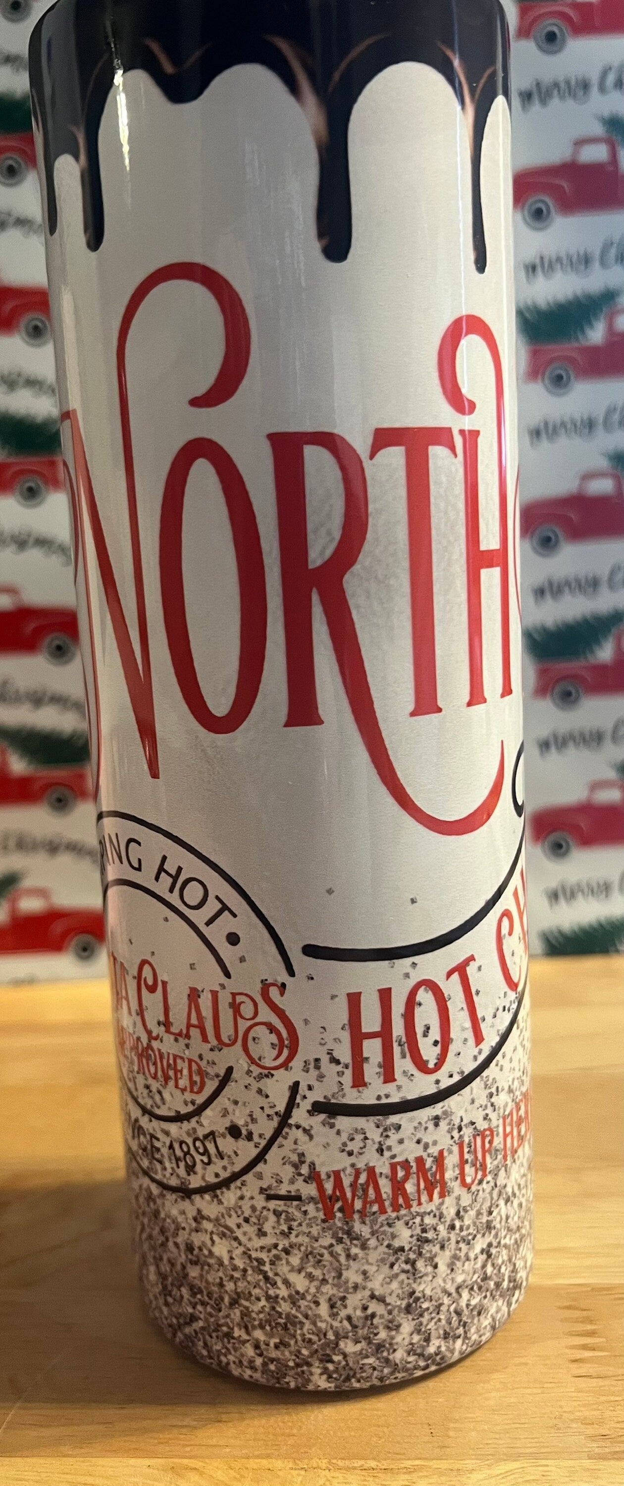 North Pole Hot Chocolate Company 20oz Tumbler: Merry Christmas