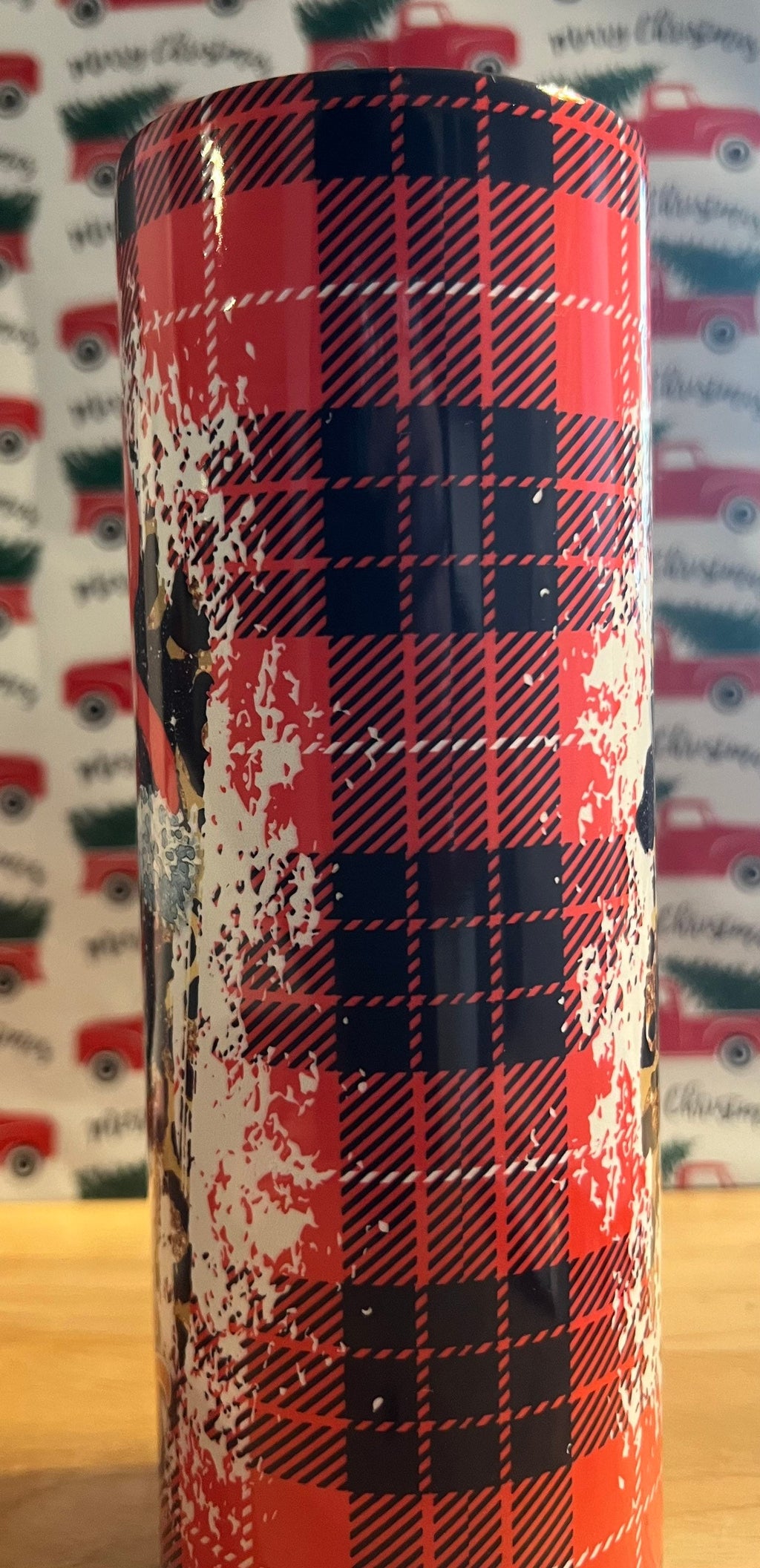 Scary Claus Skull Tumbler: Creepy Christmas 20oz Skinny Tumbler