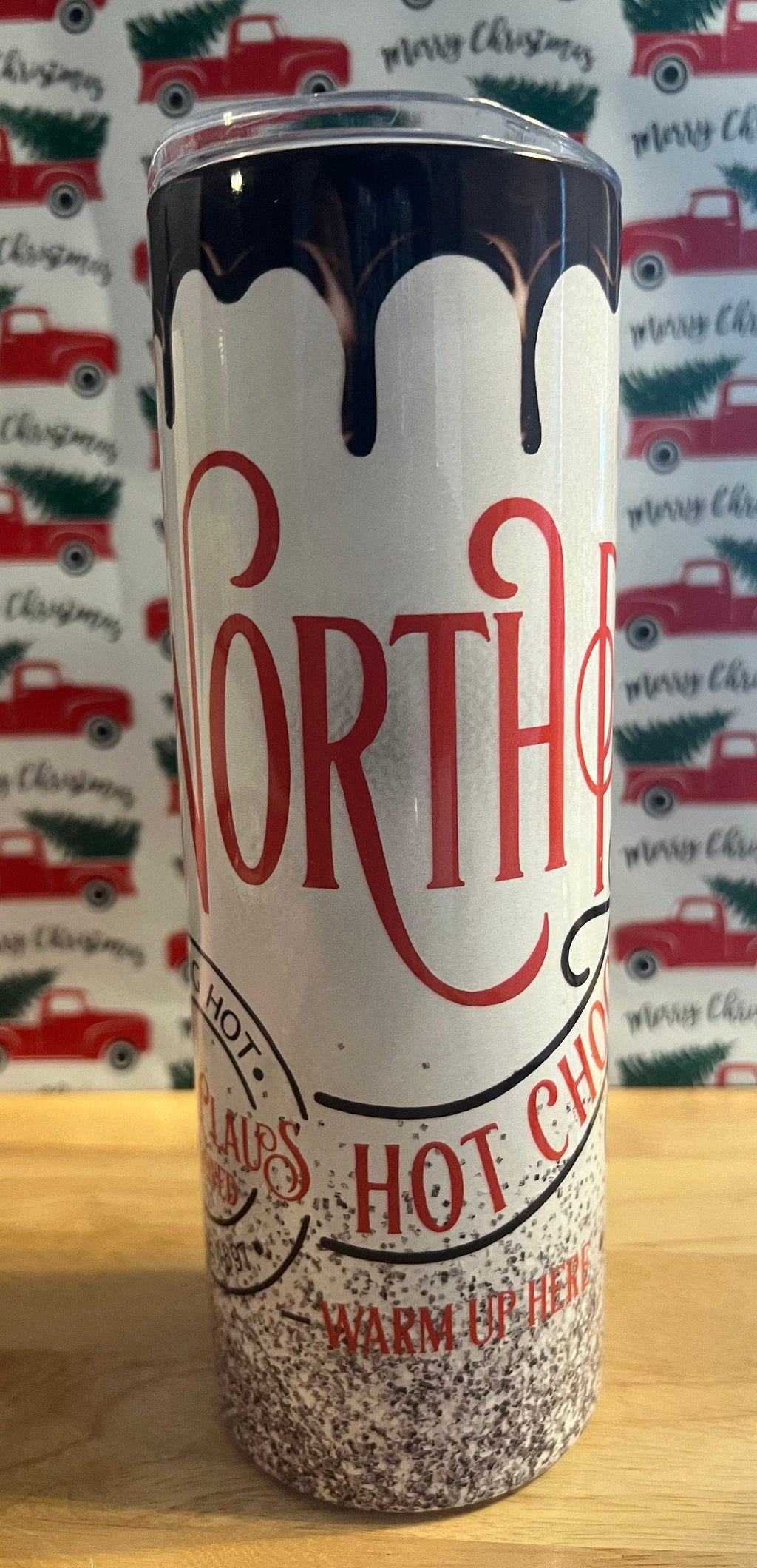 North Pole Hot Chocolate Company 20oz Tumbler: Merry Christmas