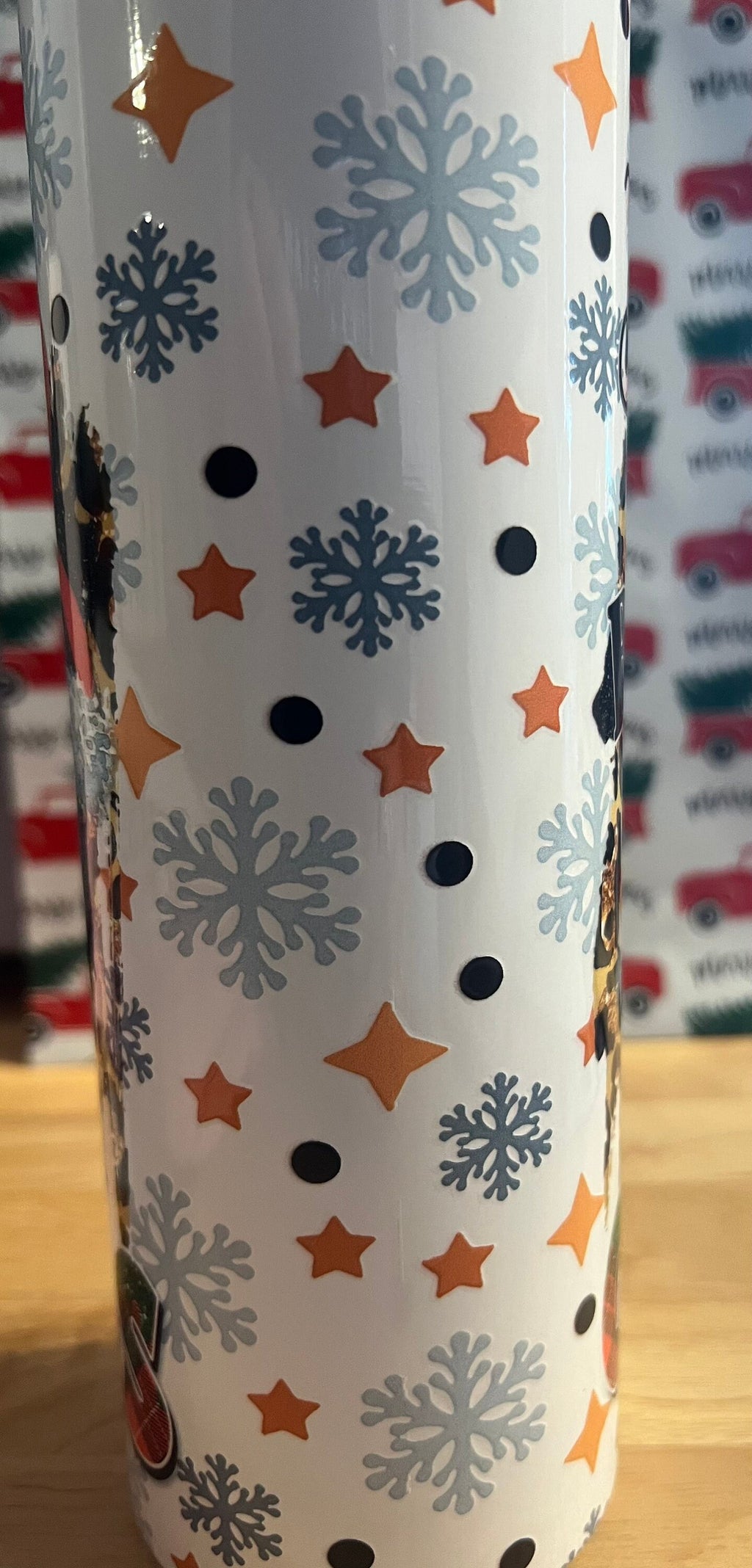 Creepy Skull Christmas Tumbler, Dead Inside Santa, 20 oz Skinny