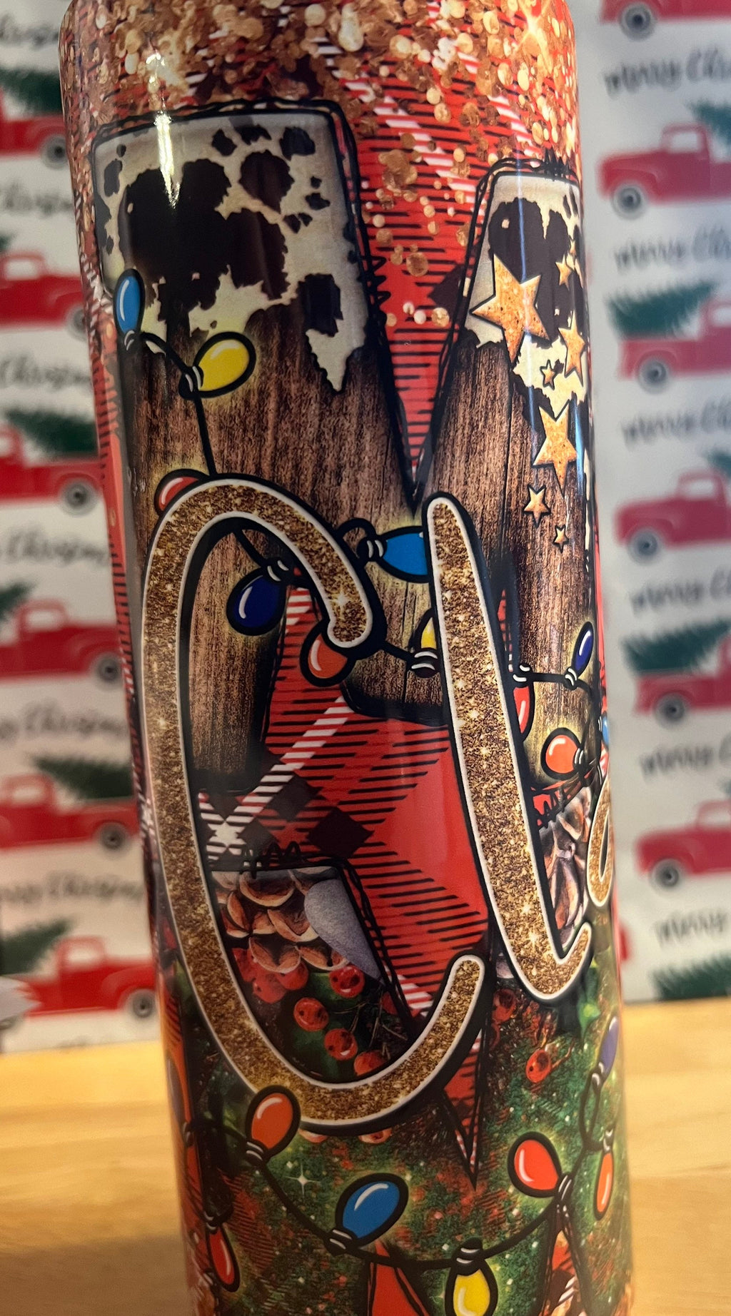 Scary Claus Skull Tumbler: Creepy Christmas 20oz Skinny Tumbler