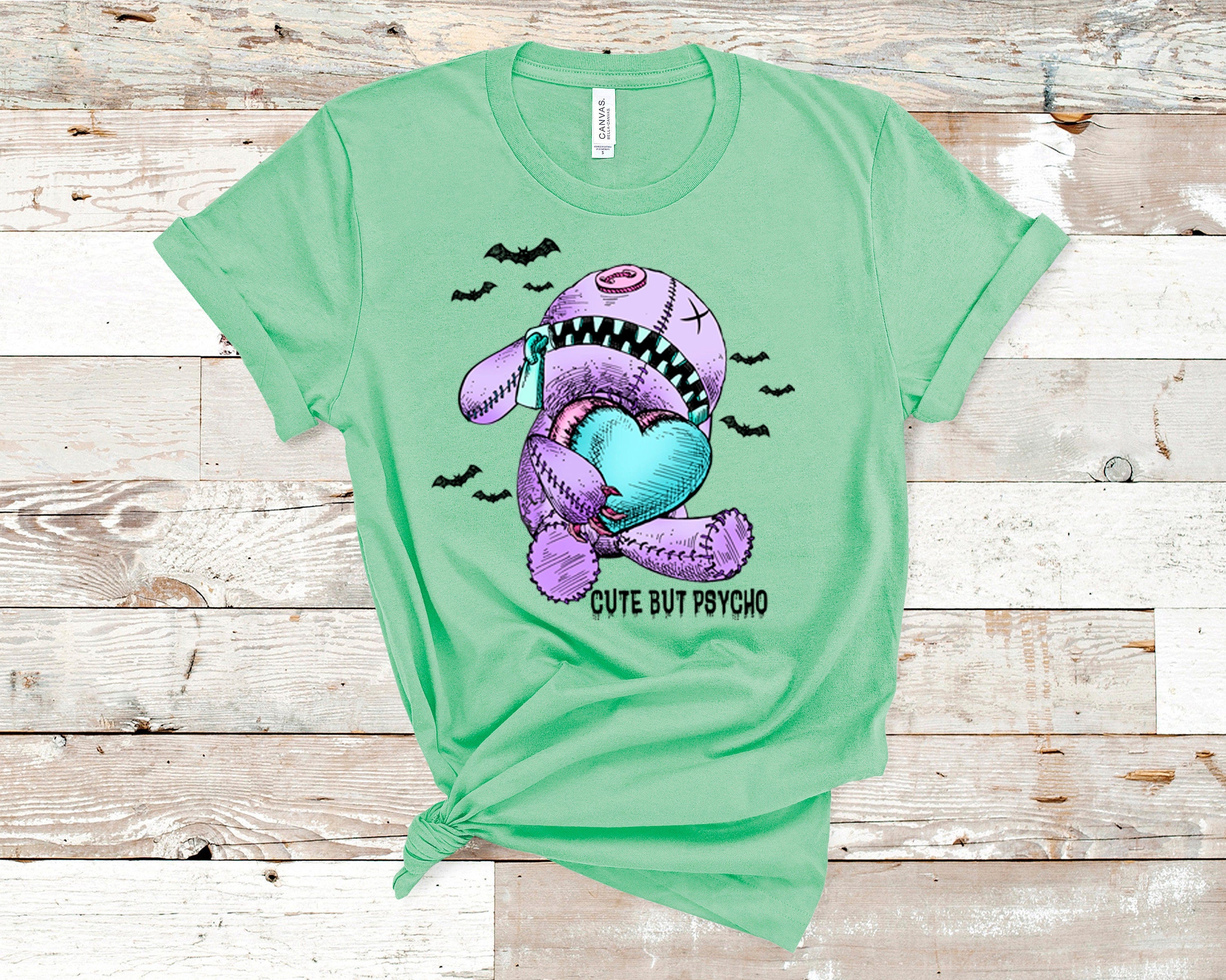 Gothic Pastel Voodoo Doll T-Shirt, Cute But Psycho, Witchy Valentines