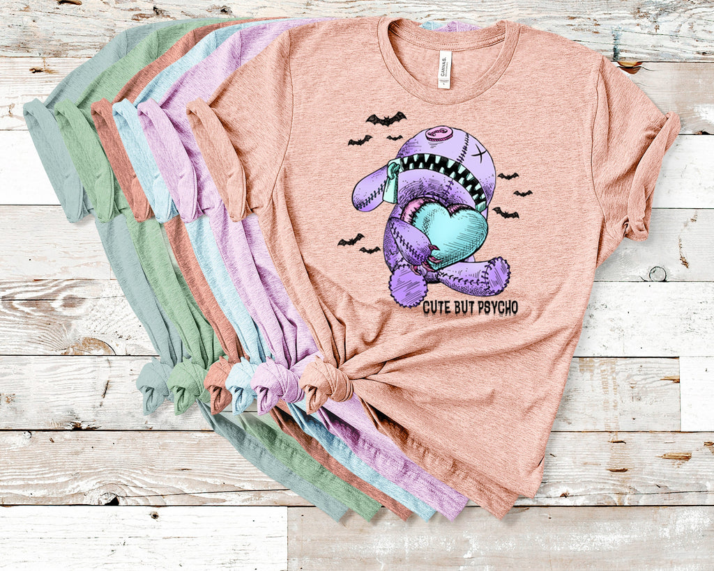 Gothic Pastel Voodoo Doll T-Shirt, Cute But Psycho, Witchy Valentines