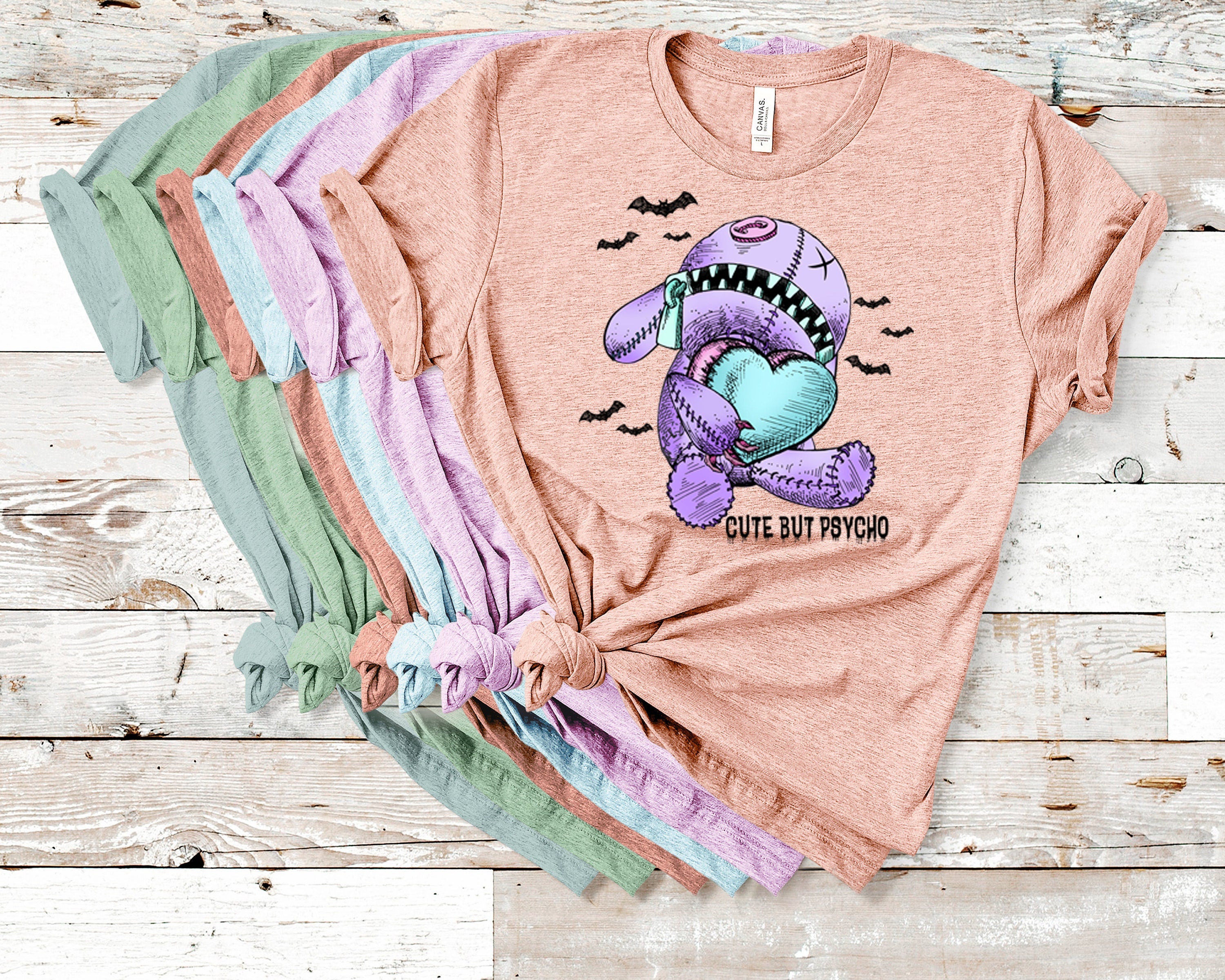Gothic Pastel Voodoo Doll T-Shirt, Cute But Psycho, Witchy Valentines