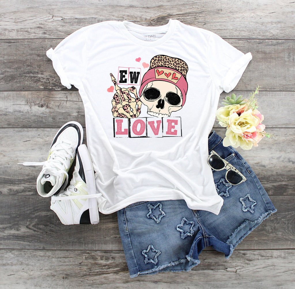 Eww Love Skull Shirt: Funny Anti-Valentine's Day Tee