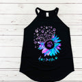 Dog Mom Tank Top: Floral Paw Print Design