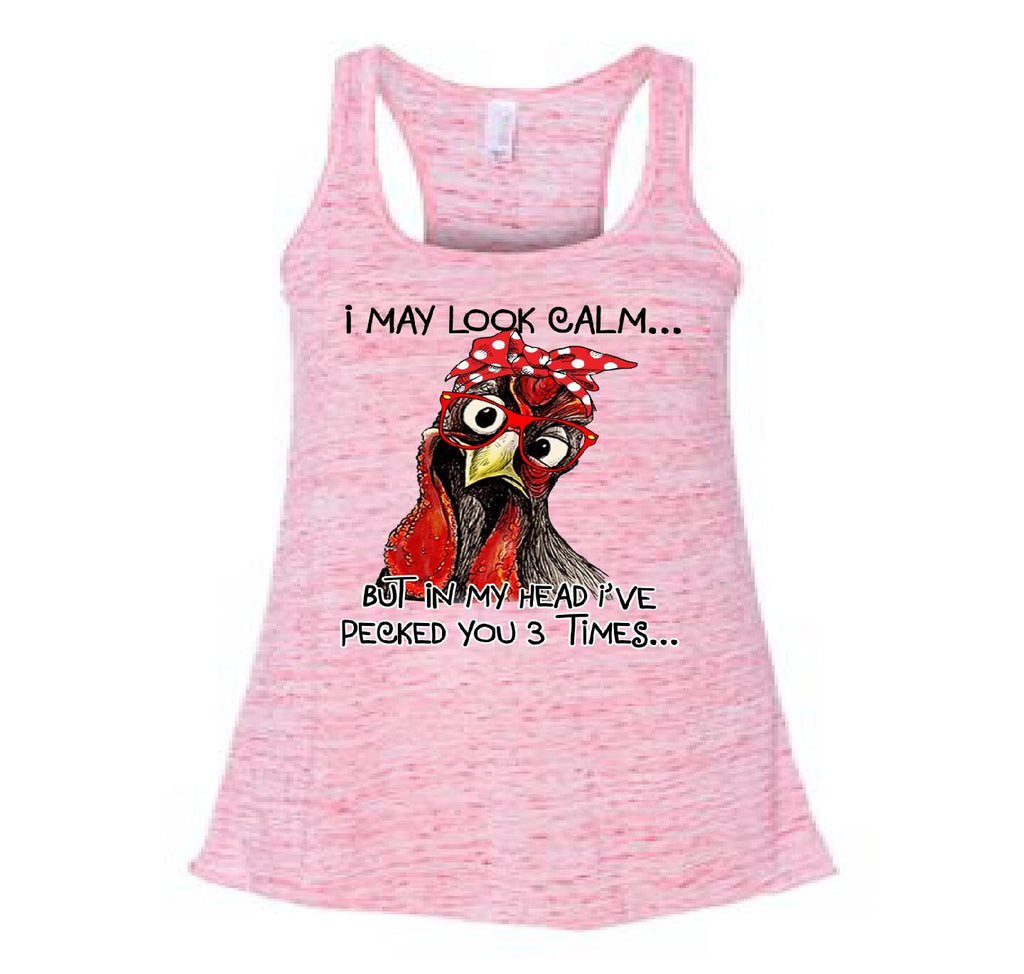 I May Look Calm... Chicken Mom Tank Top, Funny Slogan