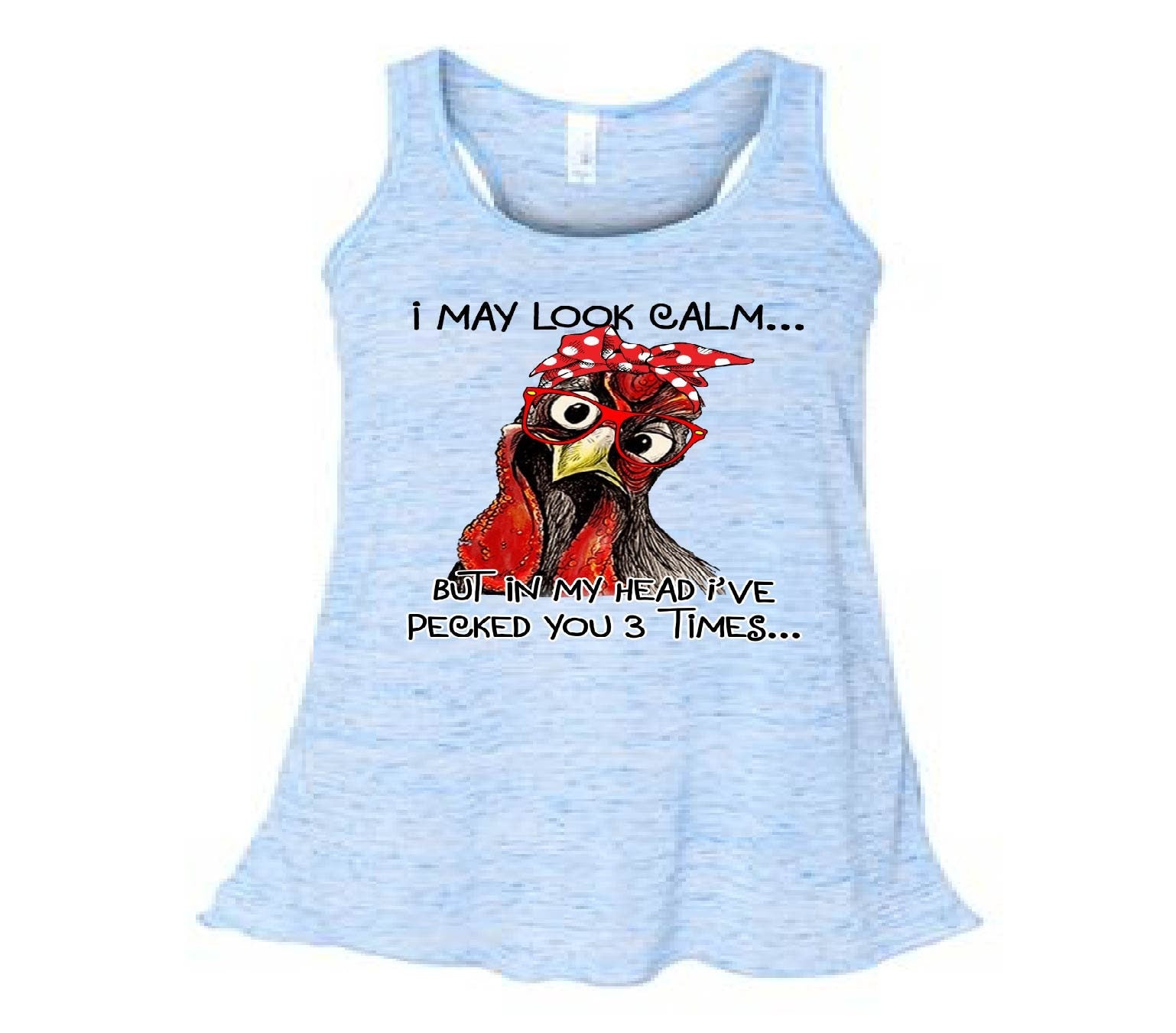 I May Look Calm... Chicken Mom Tank Top, Funny Slogan